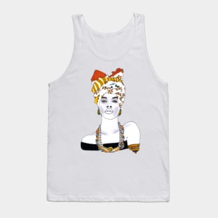 Beautiful Orange African Turban Art Tank Top